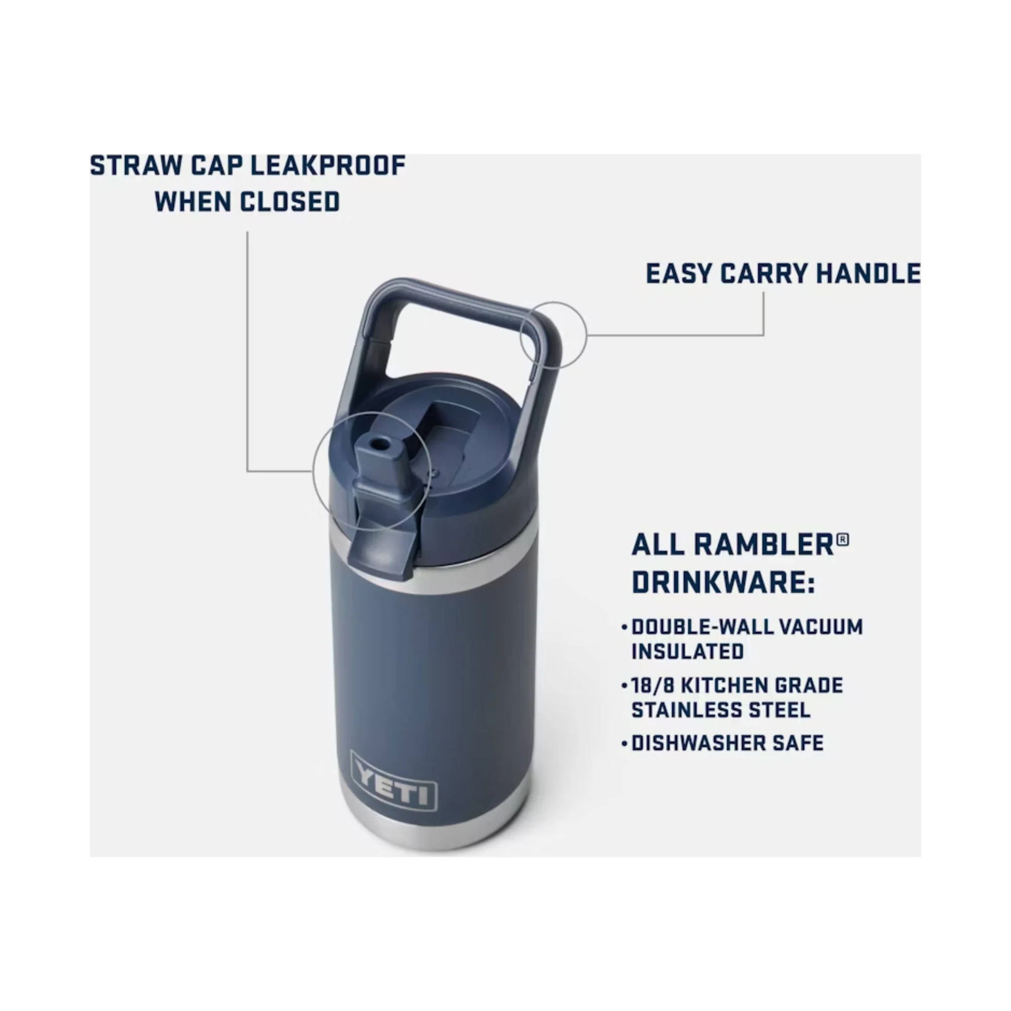 YETI Rambler JR 12 oz Kids' Water Bottle - Ultramarine Violet - Image 3
